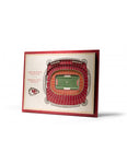 Kansas City Chiefs NFL Stadion Fan-Deko 3D Wall-Art